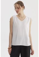 Blusa Mujer Blusa Amarra Aplicación Blanco
