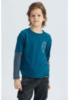 Polera Niño Mandalorian Petróleo