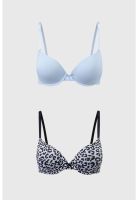 Sostén Mujer Bipack Copa Soft Estampado Negro