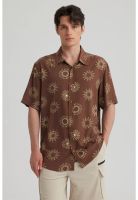 Camisa Hombre Full Print Chocolate