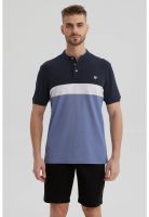 Polera Hombre Franjas Azul Marino