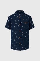 Camisa Niño Mini Print Azul
