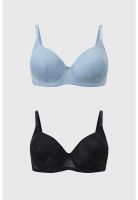 Sostén Mujer Bipack Support Full Encaje Azul Claro