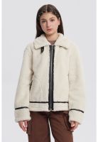 Chaqueta Niña Cuello Camisero Crudo