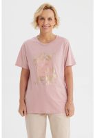 Polera Mujer Print Posicional Palo Rosa- ll