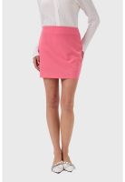 Falda Mujer Mini Short Interior Preppy Rosado