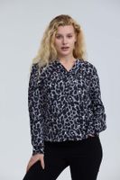 Blusa Mujer Satín Gris