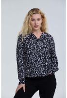 Blusa Mujer Satín Gris