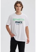 Polera Hombre Estampado Blanco - lV