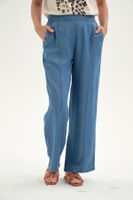 Jeans Mujer Tencel Pretina Elasticada Azul Claro