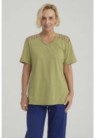 Polera Mujer Detalle Hombro Verde Claro