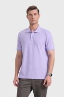 Polera Hombre Piqué Básica Lila