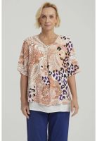 Blusa Mujer Crep Abertura Crudo