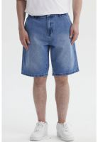 Bermuda Hombre Calce Recto Azul Claro