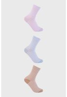 Calcetín Mujer Tripack Lila- ll