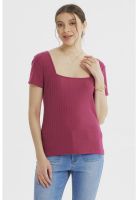 Polera Mujer Ajustado Fucsia