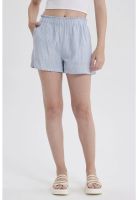 Short Mujer Lino Pretina Celeste