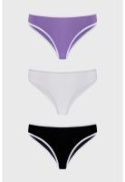Calzón Mujer Tripack Bikini Liso Blanco