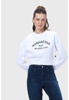 Polerón Mujer Pretina Ancha Blanco