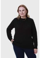Sweater Mujer Calado Negro