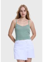 Polera Peto Mujer Pabilo Crop Verde