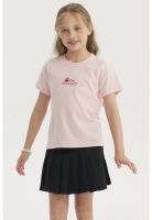 Polera Niña Mini Print Posicional Rosado