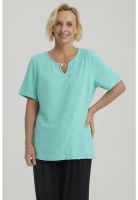 Blusa Mujer Textura Turquesa