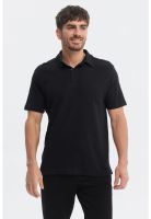 Polera Hombre Polo Lisa Negro