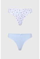 Calzón Mujer Bipack Colaless Liso Estampado Blanco