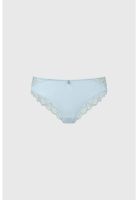 Calzón Mujer Tiro Alto Detalle Encaje Azul Claro