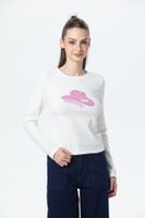 Polera Mujer Print College Crudo