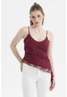 Peto Mujer Basta Asimétrica Vino