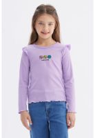 Polera Niña Vuelos Lila