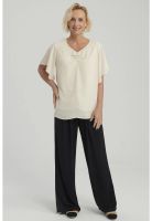 Blusa Mujer Vuelos Beige Claro