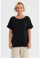 Blusa Mujer Roll Up Negro