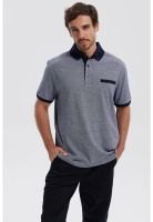 Polera Hombre Botón Gris