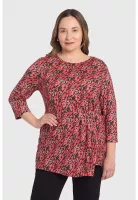 Polera Mujer Estampada Rojo