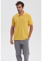 Polera Hombre Piqué Básica Lisa Naranjo