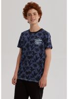 Polera Niño Full Print Y Estampado Azul