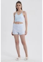 Pijama Mujer Crop Celeste