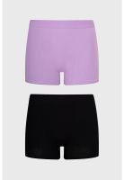 Calzón Mujer Bipack Short Tipo Bóxer Lila