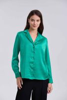 Blusa Mujer Satín Verde