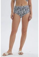 Traje de Baño Mujer Calzón Tiro Alto Blanco / Negro