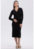 Vestido Mujer Abotonado Negro