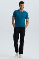 Polera Hombre Básica Con Bolsillo Petróleo