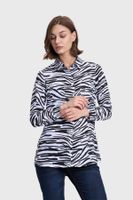 Blusa Mujer Abotonada 2 Bolsillos Negro