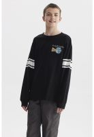 Polera Niño College Con Franjas Negro