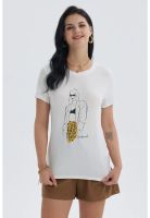 Polera Mujer Print Crudo - lV
