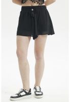 Short Mujer Cordón Delantero Negro