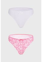 Calzón Mujer Bipack Colaless Liso Esmpado Fucsia